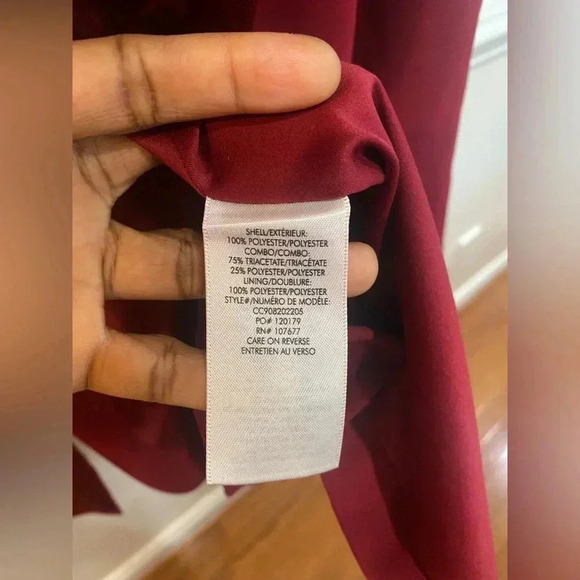 Alice + Olivia Red Satin Jacket Blazer Size M - Picture 15 of 15